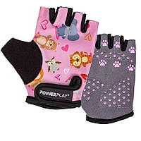 Велоперчатки PowerPlay 003 Cute Animal, Pink XS CN11116-2 PS