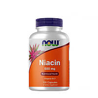 Витамины и минералы NOW Niacin 500 mg, 100 капсул CN4505 PS