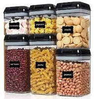 Набор банок для хранения сыпучих продуктов 6 предметов FOOD Storage Container Set MAG-684 Mg
