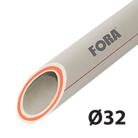 Труба PPR скловолокно д. 32х4,4 FORA