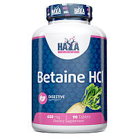 Натуральная добавка Haya Labs Betaine HCL 650 mg, 90 таблеток CN12229 PS