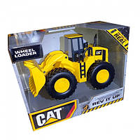 Caterpillar Wheel Loader Bruder Игрушка позрузчик с откатом для детей желтая