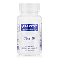 Витамины и минералы Pure Encapsulations Zinc 15 mg, 60 капсул CN8111 PS