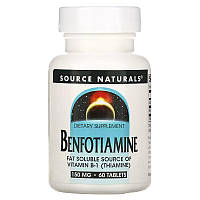 Витамины и минералы Source Naturals Benfotiamine 150 mg, 60 таблеток CN14386 PS