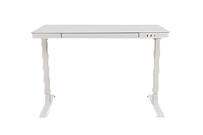 Скляний стіл з електричним механізмом підйому SM33-E4A Білий