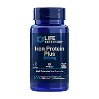 Витамины и минералы Life Extension Iron Protein Plus 300 mg, 100 вегакапсул CN14051 PS