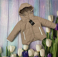 Демисезонная куртка для девочки Уголок бежевая 86
