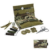 Швейный набор KOMBAT UK S95 Sewing Kit Set для ремонта одежды в полевых условиях в износостойком чехле 10*14