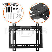 Кронштейн настенный, крепление для телевизора ТВ монитора, 14-42", H27 hd