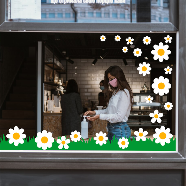 Наклейки вінілові інтер'єрні декор на вікно (вітрину, скло, дзеркало) самоклеючі з Оракала