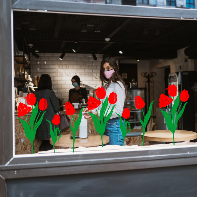 Наклейки вінілові інтер'єрні декор на вікно (вітрину, скло, дзеркало) самоклеючі з Оракала