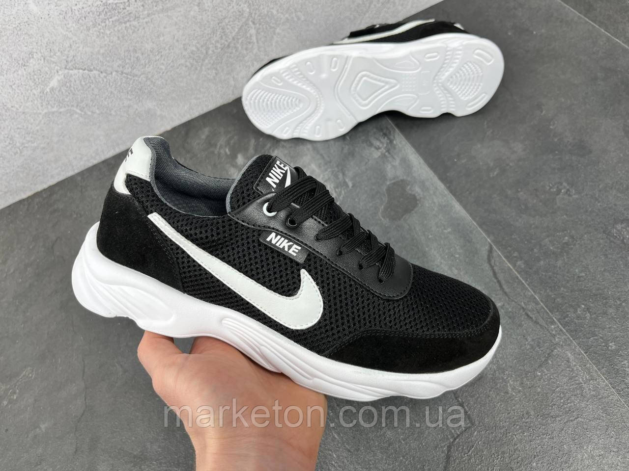 Чоловічі повсякденні кросівки натуральні Чорно-білі Nike