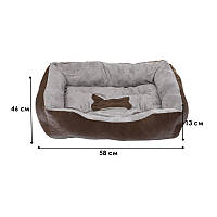 Лежак для кошек собак Taotaopets 545508 Brown M (58*46 CM) hd