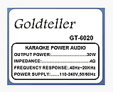 Акустична система Goldteller GT-6020, фото 3