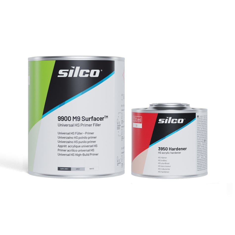 Грунт-наповнювач Silco M9 Surfacer HS 1 л сірий (із затвердником 0.33 л), фото 1