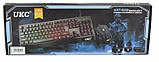 Набір геймерських Клавіатура комп'ютерна дротна M-710 з LED RGB підсвічуванням + мишка, фото 4