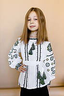 Вишиванка для дівчинки (льон) Олеся зріст 116-128