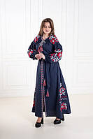 Плаття-вишиванка сукня (льон, бавовна, віскоза) Паризький букет