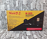 Студійний конденсаторний мікрофон DM-800 зі стійкою і вітрозахистом Black/Gold, фото 3