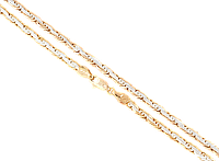 Цепочка Xuping Позолота 18K + Родий "Плетение Веревка плоская" длина 50см х 4мм