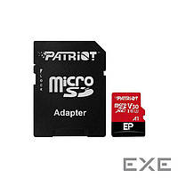 MicroSDXC (UHS-1 U3) Patriot EP Series 1Тb class 10 V30 (R-100MB/s, W-80MB/s) (adapt (PEF1TBEP31MCX)