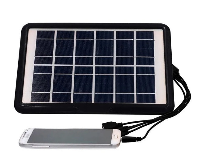 Зарядний пристрій EP-0606A із сонячною панеллю 5в1 6 V 6 W