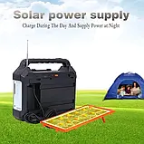 Ліхтар EP-158 Power Bank-радіо-блютуз із сонячною панеллю 9V 3W, фото 2