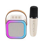 Портативна Bluetooth колонка з мікрофоном K12 Бездротова Міні караоке з RGB підсвічуванням для дітей, фото 10