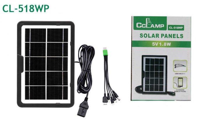 Сонячна панель CcLamp CL 518 WP монокристалічна портативна 1.8Вт