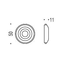 Вставка під ручку Blindate PB03 пластик чорн.