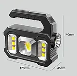 Ручний світлодіодний акумуляторний ліхтар лампа Multifunctional portable lamp KJ-208 з функцією павербанка, фото 3