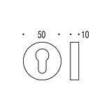 Накладка Colombo CD 43 G кл мат.хром Blazer, Elle, Flessa, Gaia, Gira, Madi, Meta, Milla, Nagare, Olly, Tender, Tool, Twitty,, фото 2