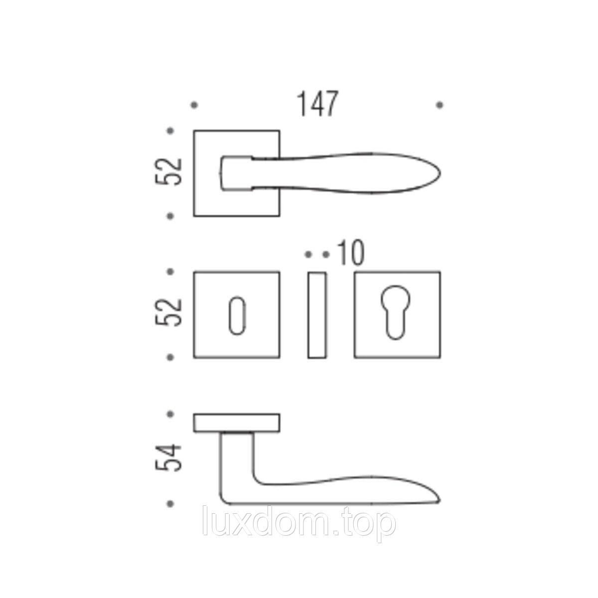 Ручка Colombo Gilda MM21RY мат хром R кл., фото 1