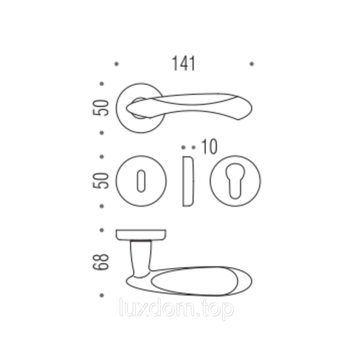 Ручка Colombo Talita LC21 мат.хром / хром R ф / з, фото 1
