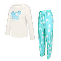 Женская тёплая пижама Mickey Mouse Green + Blue M hd