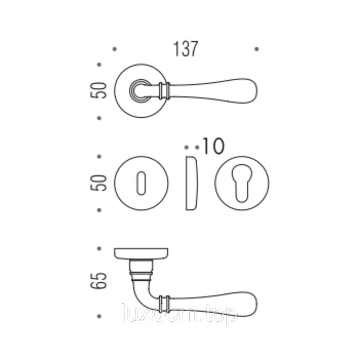 Ручка Colombo Ida ID 31 RSB полірована латунь R ф / з, фото 1
