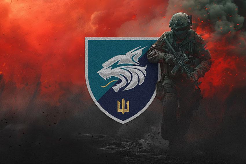 Прапор 137 ОБМП ЗСУ (лого 2) червоний світанок