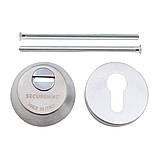 Securemme 4255KCS14M2 Броненакладка під циліндр мат. хром, з логотипом, фото 2