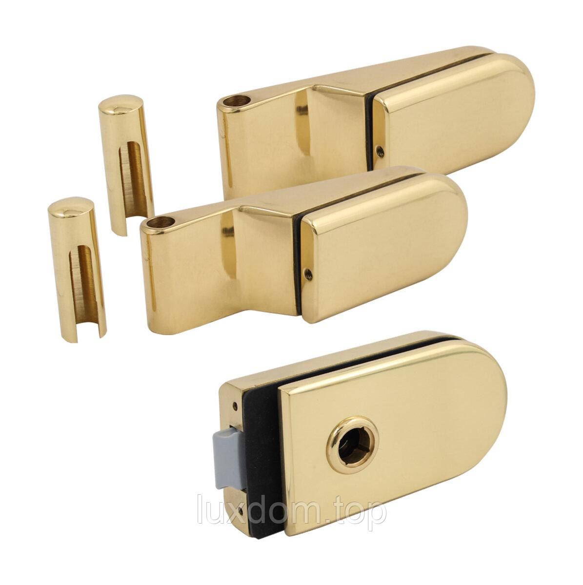 Comit Комплект для скляних дверей пол.латунь ф / з (16001 +16003), фото 1