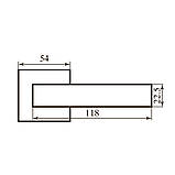 Securemme Kit 5005KCS Roma ручка на квадратній розетці мат хром, фото 2