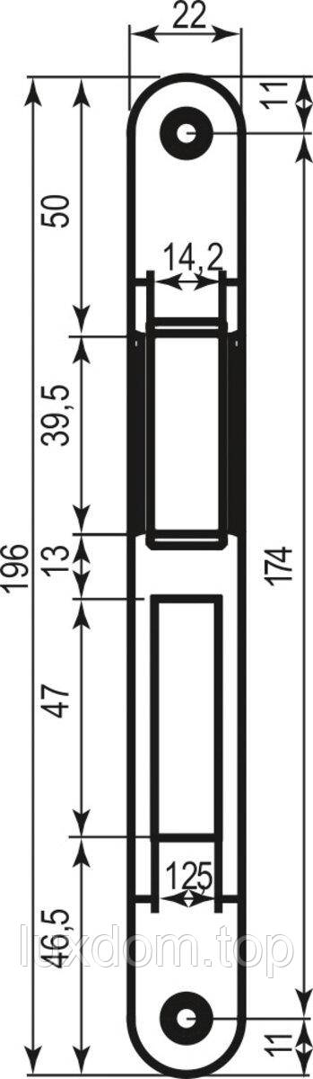 AGB Art. B014024006 Відповідна планка до механізму Centro Focus нікель, фото 1