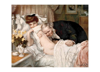 Открытка Abel Faivre - The Examination, c. 1898, фото 1