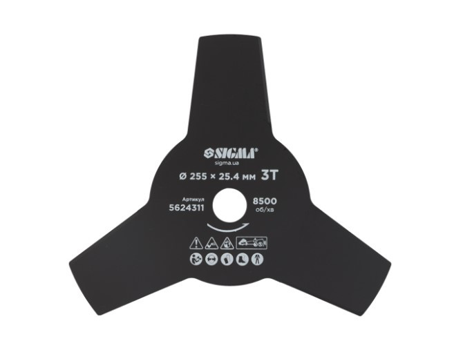 Ніж для тримера 255×25.4мм, 3Т-сегменти SIGMA 5624311