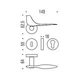 Ручка Colombo Twitty TK 11 хром R ф/з, фото 2