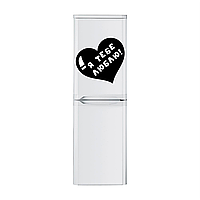 Виниловая цветная декоративная наклейка самоклеющаяся на дверь холодильника "Я тебе люблю. Сердце" з оракалу