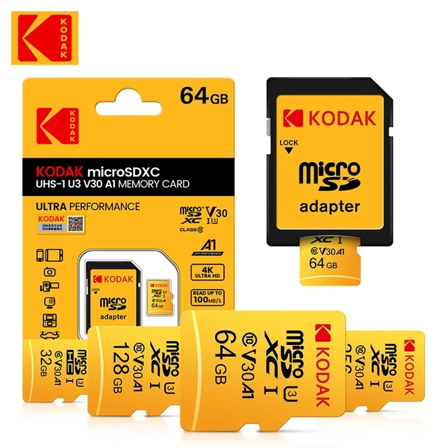 Kodak Micro SD 64 ГБ U3 для дронів