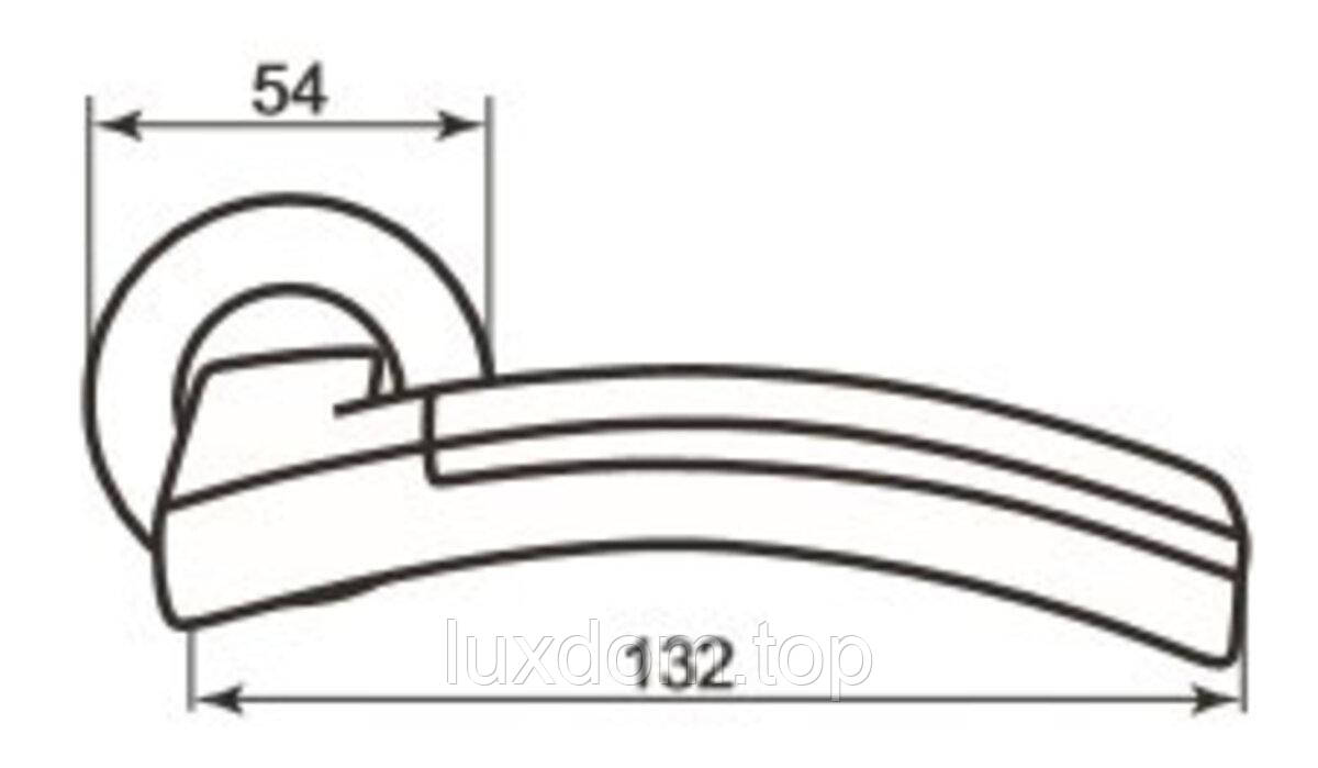 Ручка Protect Trendy 135 хром/мат нікель ф/з (квадрат 130мм), фото 1