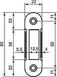 AGB Art. B014029622 відповідна планка Polaris Easy-Fix 1,2мм ант бронза, фото 3