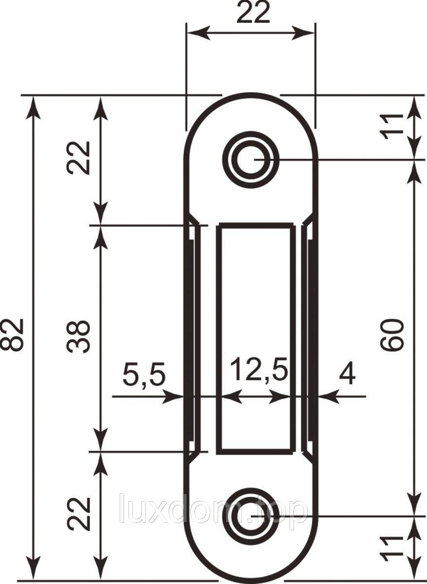 AGB Art. B014029612 відповідна планка Polaris Easy-Fix 1,2мм ант латунь