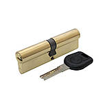 Циліндр BRUNO SECURITY 50/50мм лаз. 100 мм 5 кл латунь, фото 2